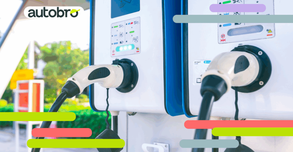 Prese delle auto elettriche in funzione
