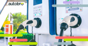 Prese delle auto elettriche in funzione