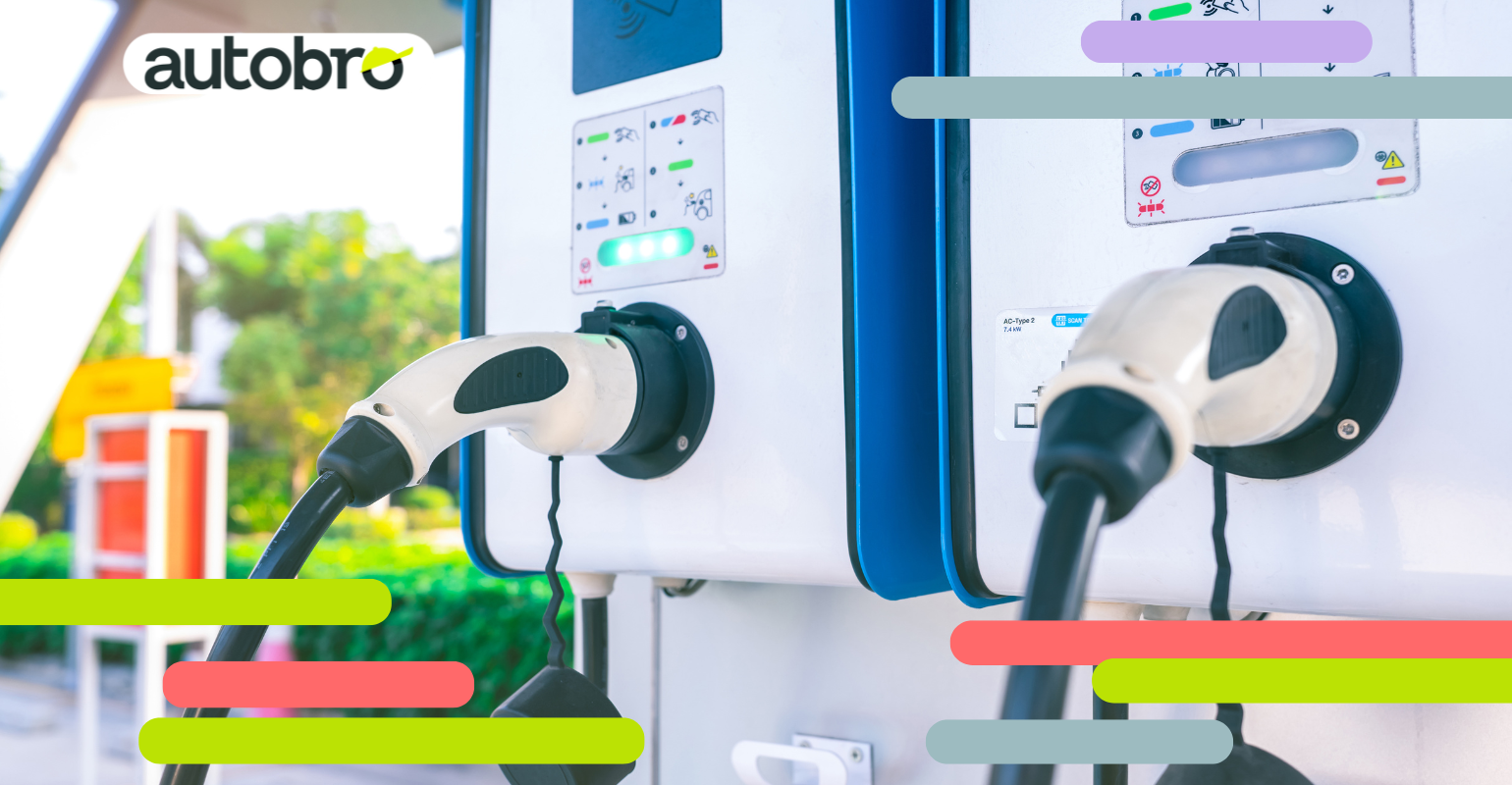 Prese delle auto elettriche in funzione